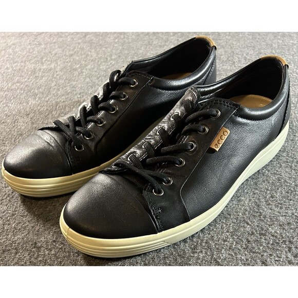 ECCO Soft 7 Casual Dress Leather Shoes Black White Men’s Size US 11 EU 45 main image 8